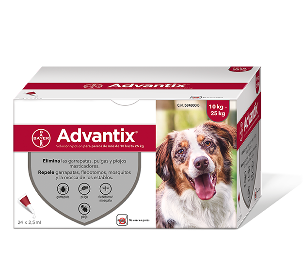 ADVANTIX (10-25 KGRS) 2.5 ML 1 PIPETA