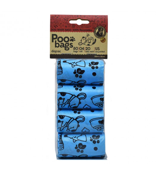 BOLSAS POO BAGS ECO AZUL (4 UNDS)