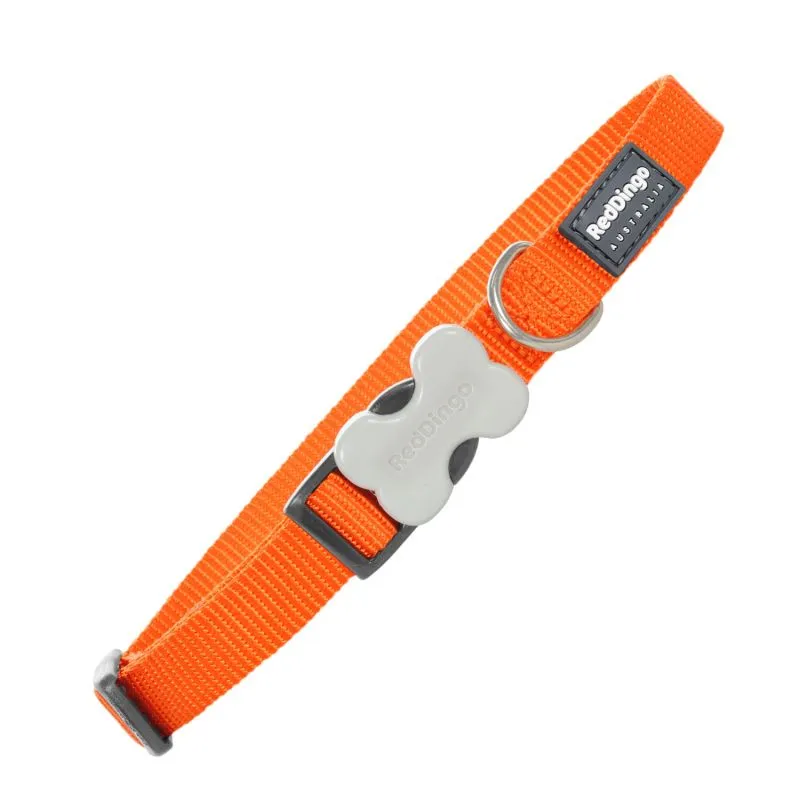 COLLAR PERRO LISO NARANJA 15 MM