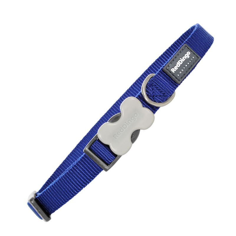 COLLAR PERRO RD LISO AZUL MARINO 