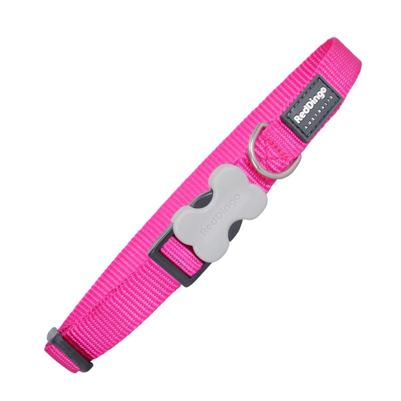 COLLAR PERRO LISO FUCSIA 15MM