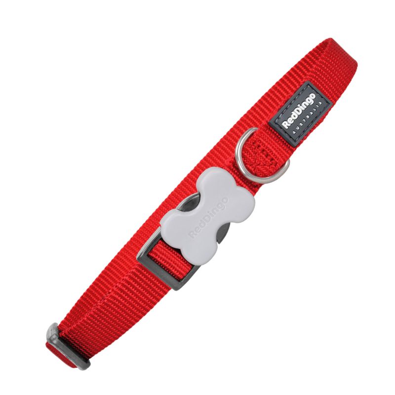 COLLAR PERRO RD LISO ROJO 12 MM