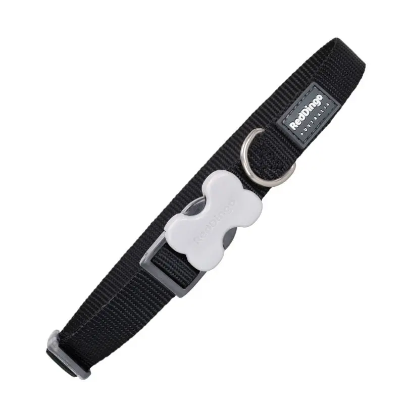 COLLAR PERRO LISO NEGRO 15 MM
