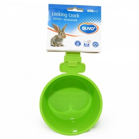 COMEDERO CROCK 600 ML 12 CMS VERDE DESMONTABLE 