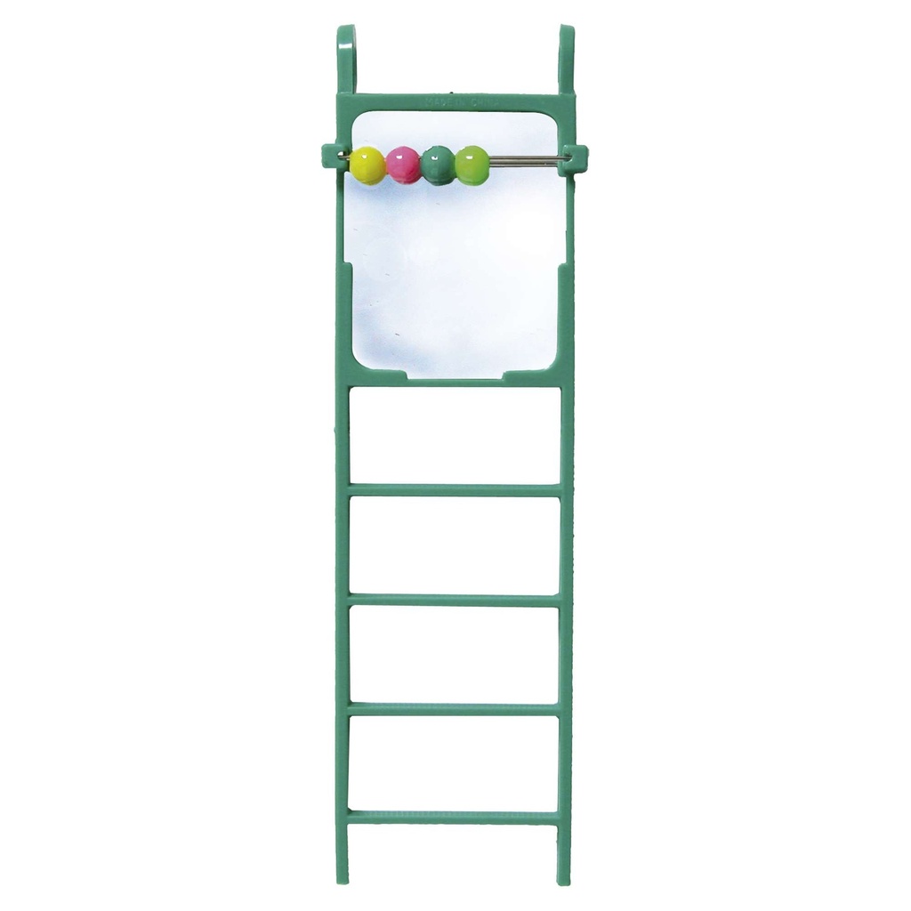 ESCALERA CON ESPEJO Y CUENTAS 