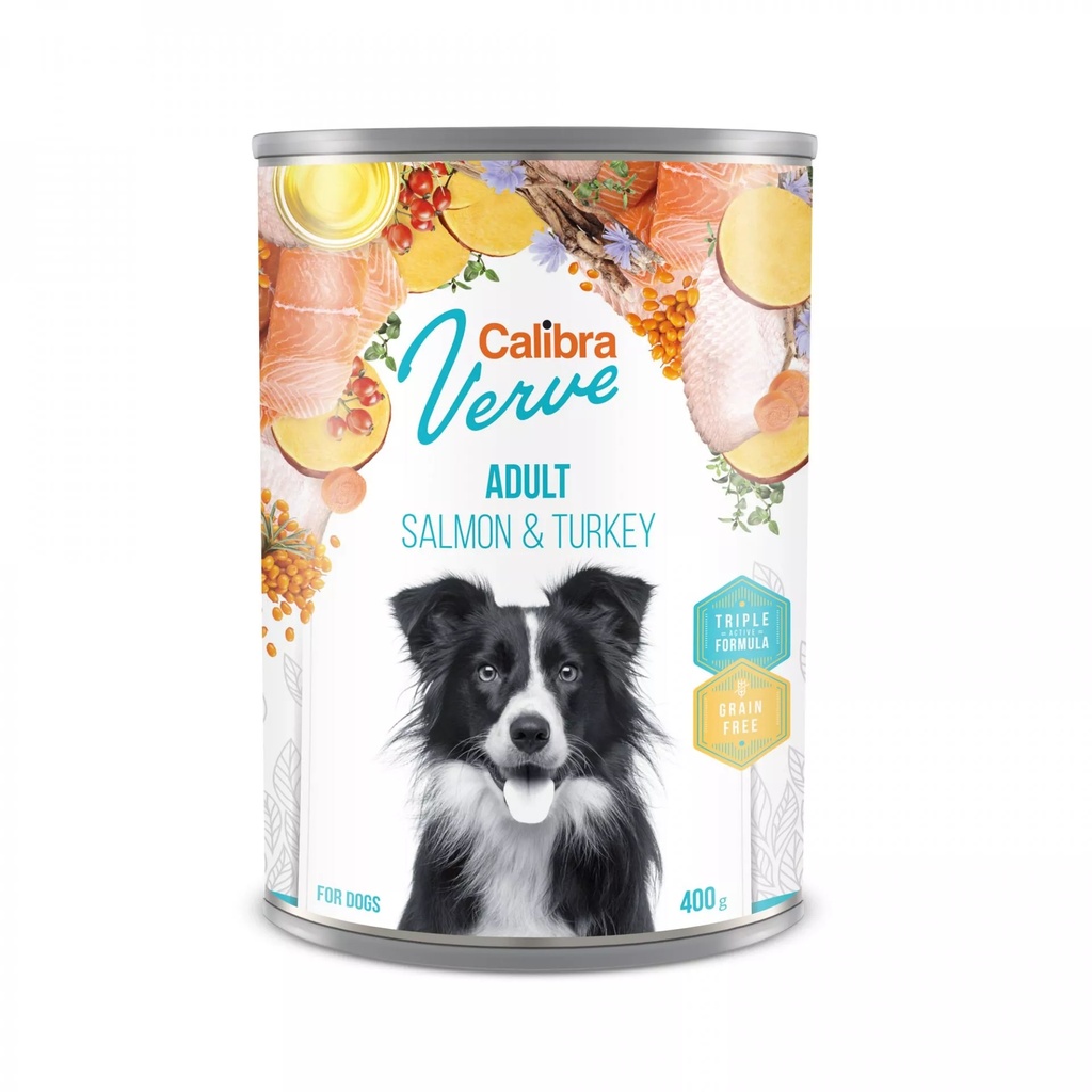 CALIBRA DOG GF VERVE ADULTO SALMON Y PAVO 400 GRS