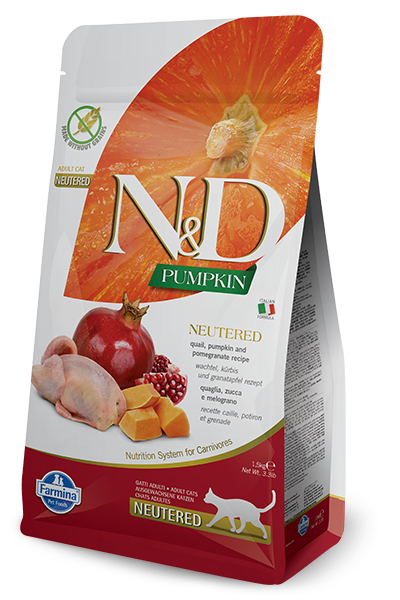 FARMINA ND CAT PUMPKIN NEUTERED CODORNIZ 1,5 KG