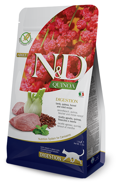 FARMINA ND CAT QUINOA DIGESTION CORDERO 5 KGRS