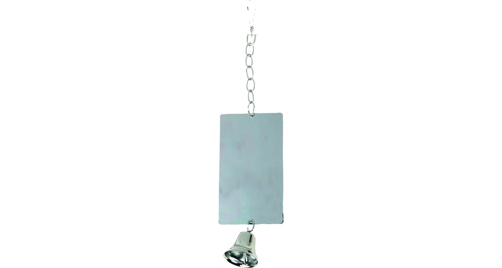 FLAMINGO BIRD TOY ESPEJO CON CAMPANA METAL