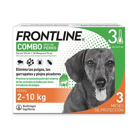 FRONTLINE COMBO PERRO PEQUEÑO 1 PIPETA 2-10 KGRS