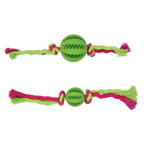 JUGUETE PELOTA Y NUDO ESPECIAL DIENTES LIMPIOS AROMA A MENTA S