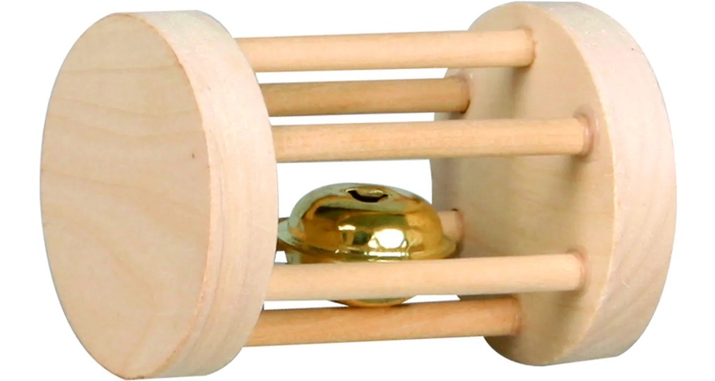 JUGUETE ROEDOR MADERA C/CASCABEL 7 CM