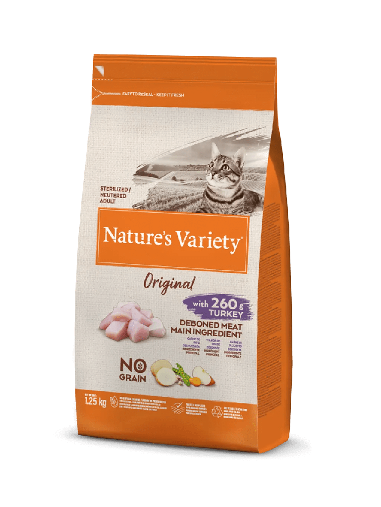 NATURE'S VARIETY GATO ESTERILIZADO PAVO 1.25 KGRS