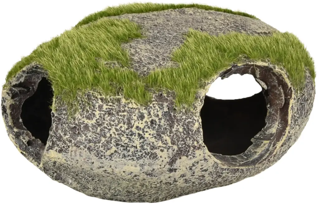 PIEDRA REDONDA CON AGUJEROS Y MUSGO