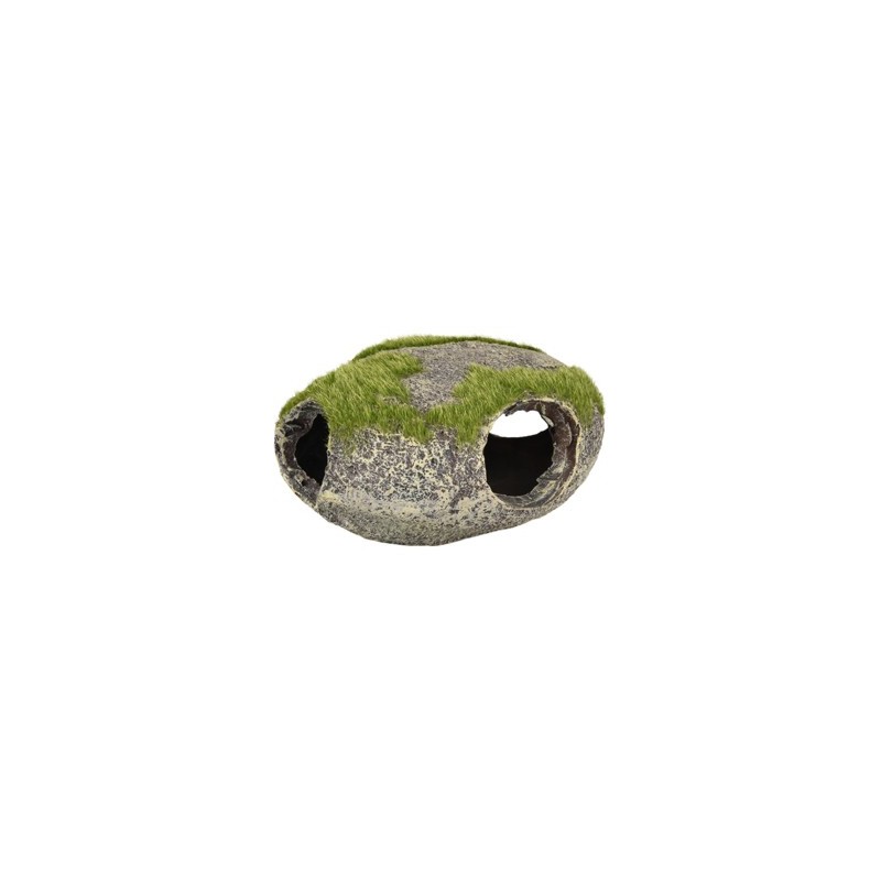 PIEDRA REDONDA CON AGUJEROS Y MUSGO
