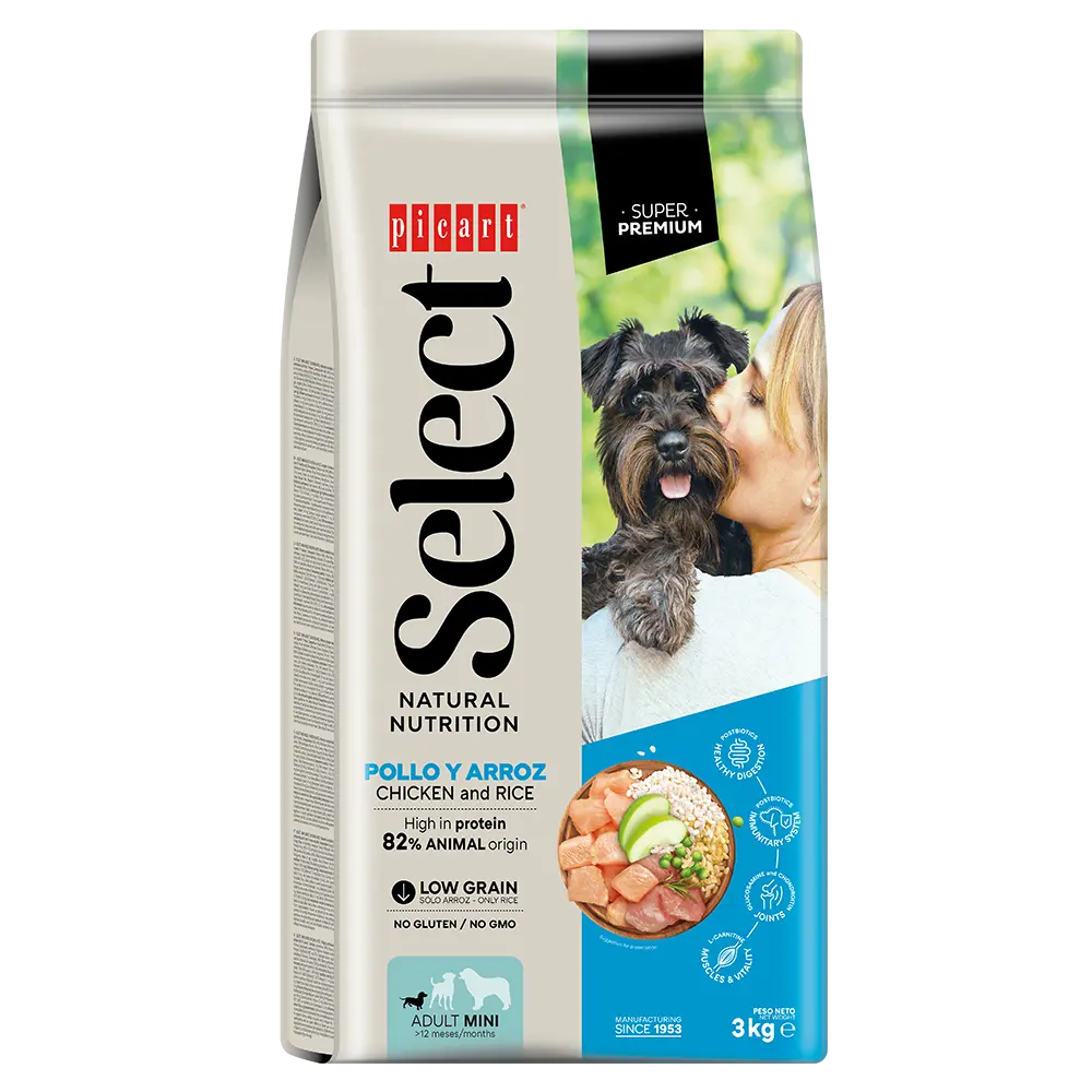 SELECT MINI ADULT POLLO 800 GRS