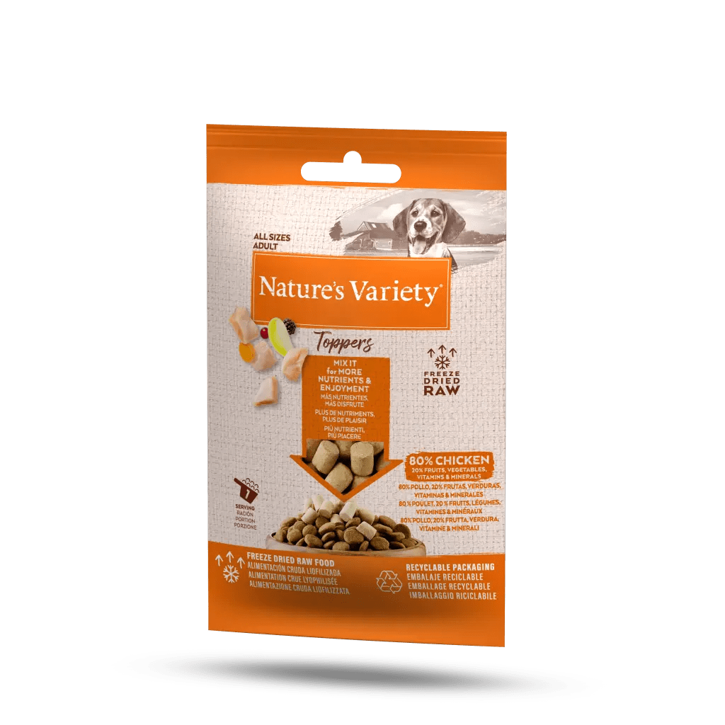 NATURE'S VARIETY TOPPERS BITES POLLO 15 GRS