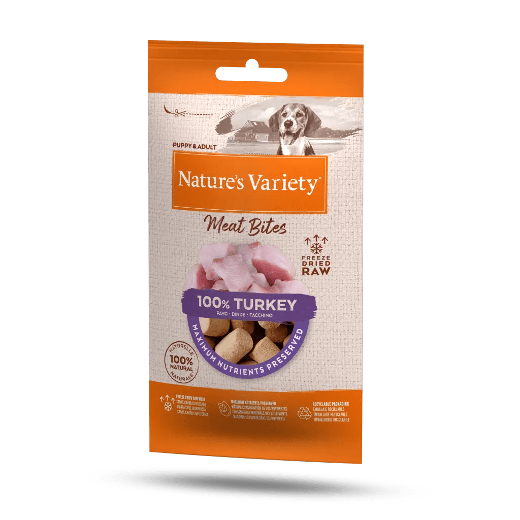 NATURE'S VARIETY TOPPERS BITES PAVO 20 GRS