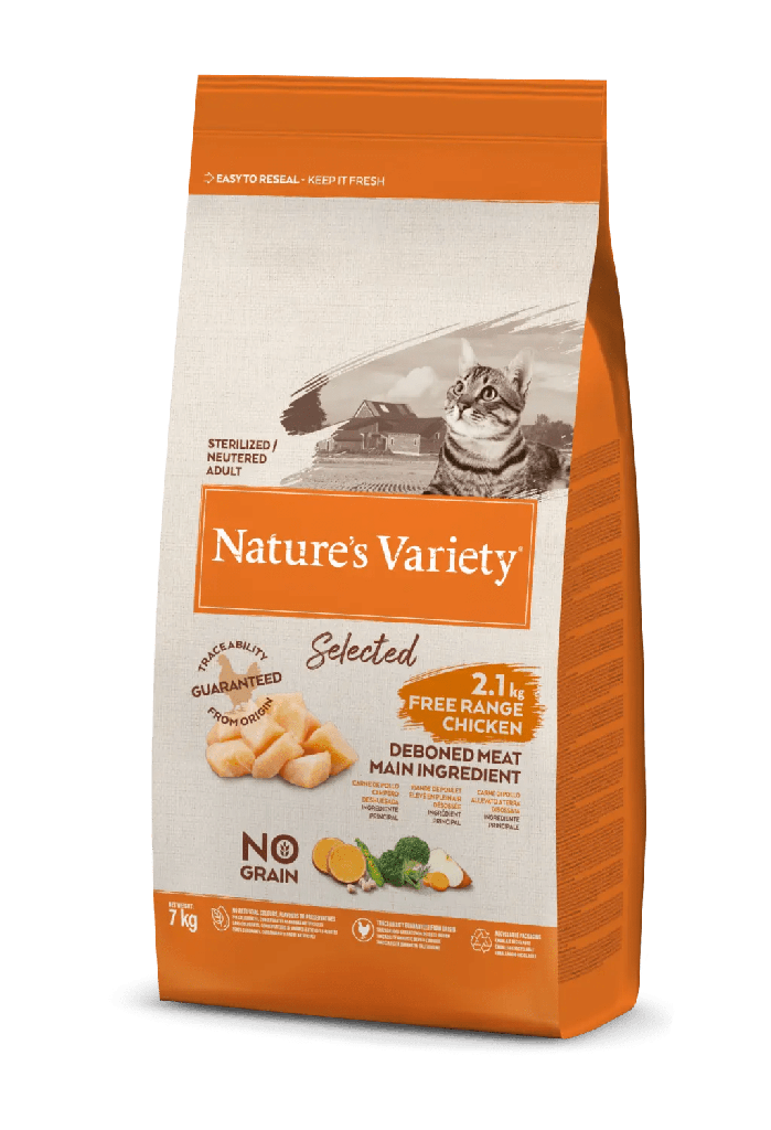 NATURE'S VARIETY FELINE ADULT STERIL. POLLO 7 KG