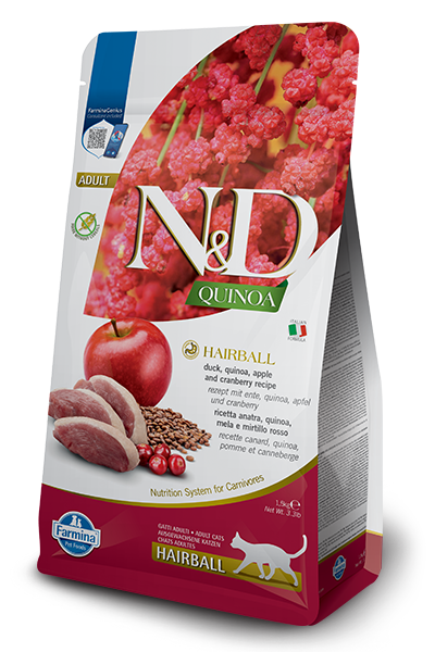 FARMINA ND CAT QUINOA HAIRBALL PATO 1,5 KGRS