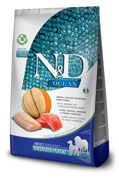 FARMINA ND DOG OCEAN SALMON BACALAO MEDIUM MAXI 2,5 KGRS
