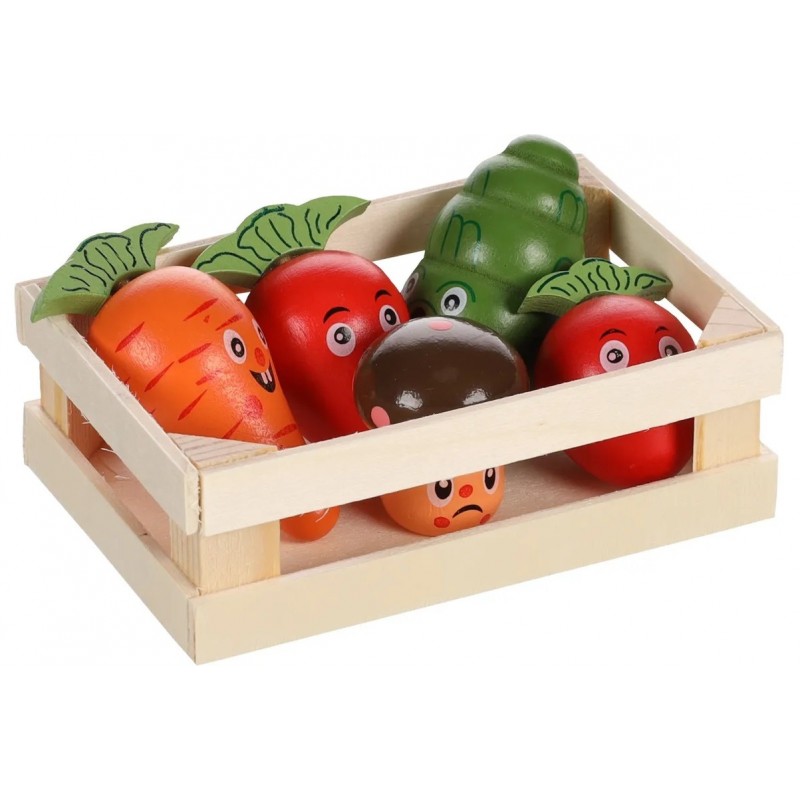 CAJA MADERA CON VERDURAS PARA ROER