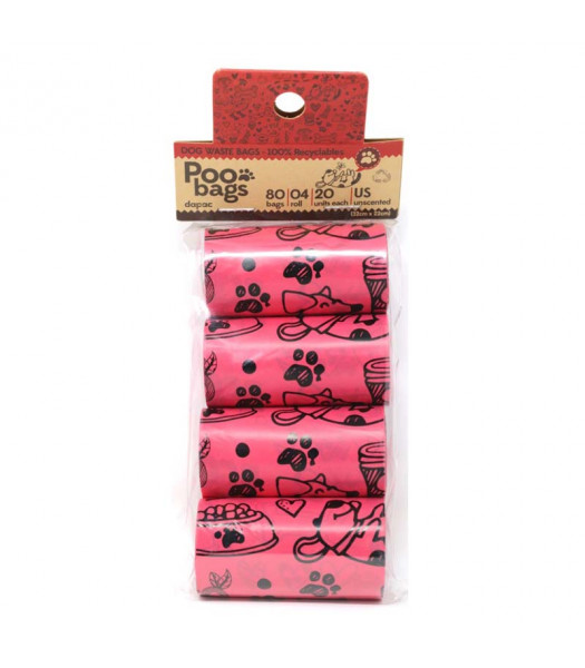 BOLSAS POO BAGS ECO ROSA (4 UNDS) 