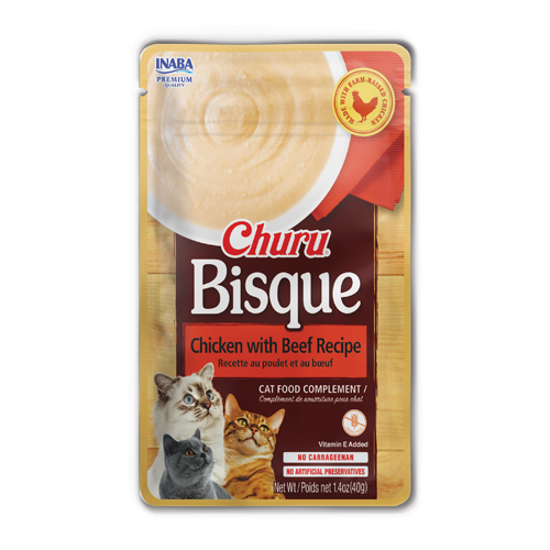 CHURU CAT BISQUE POLLO CON TERNERA