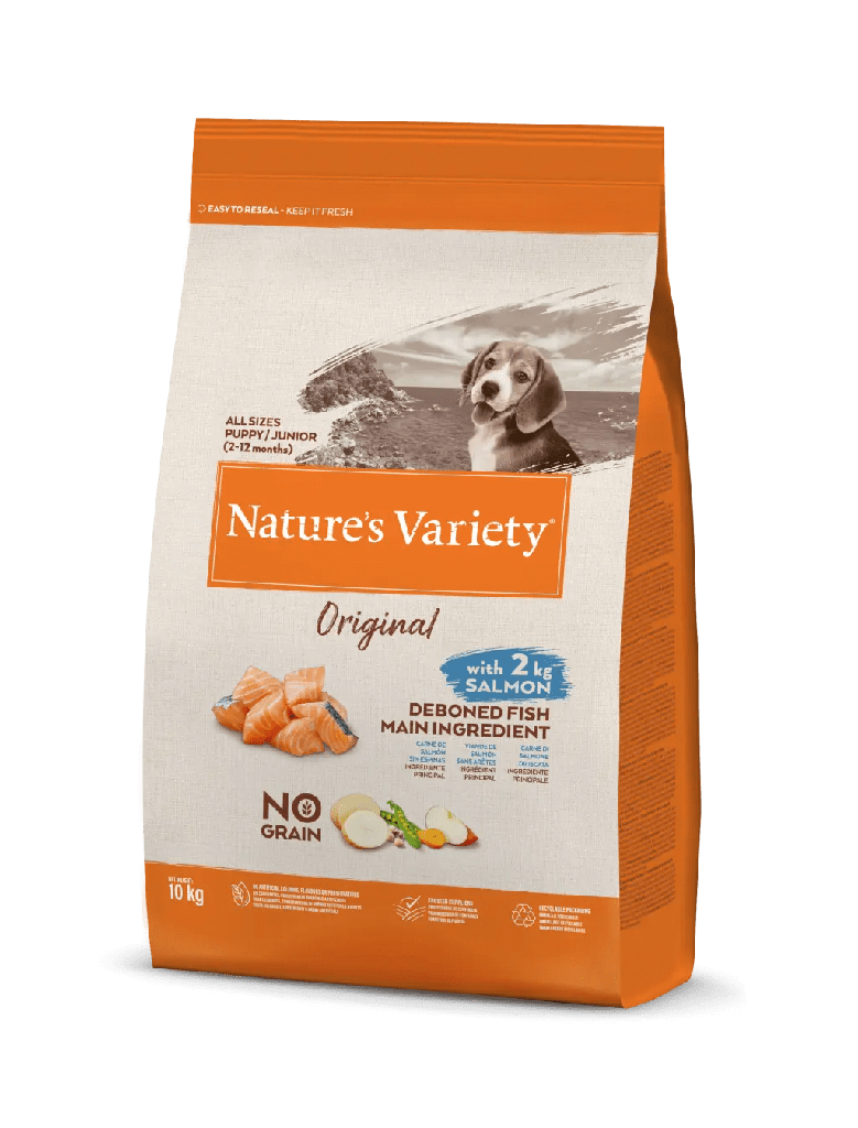 NATURE'S VARIETY ORIGINAL CANINE JUNIOR SALMON 10 KGRS