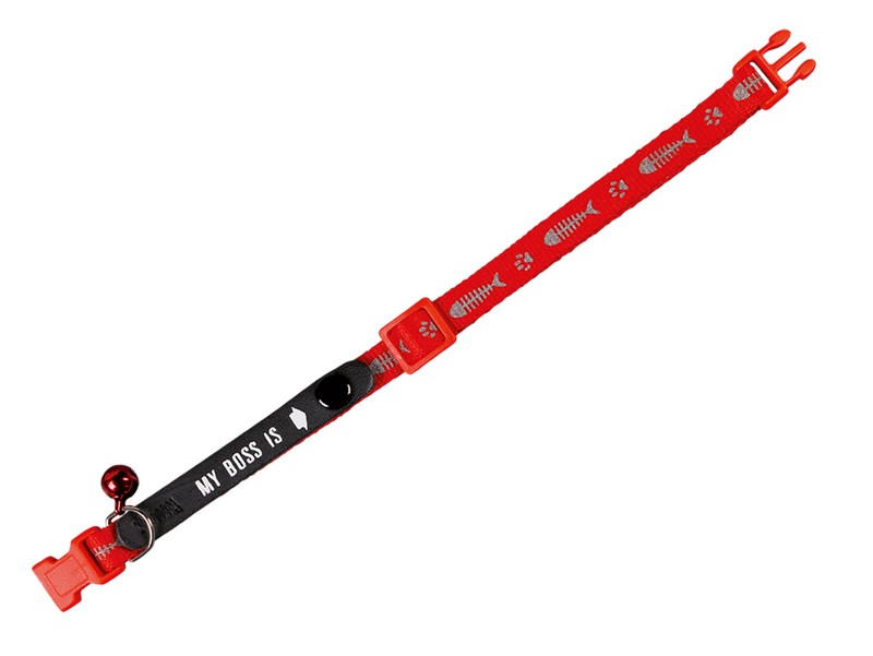 COLLAR GATO MY BOSS PEZ ROJO