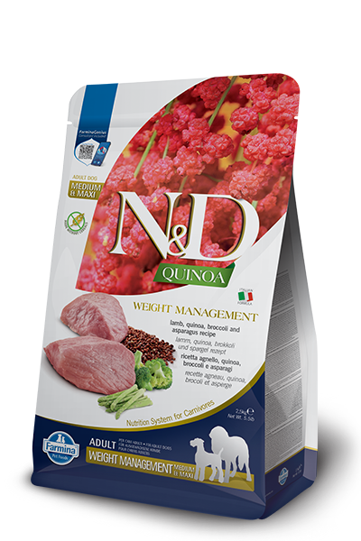 FARMINA ND DOG QUINOA WEIGHT MANAGEMENT CORDERO 2,5 KGRS