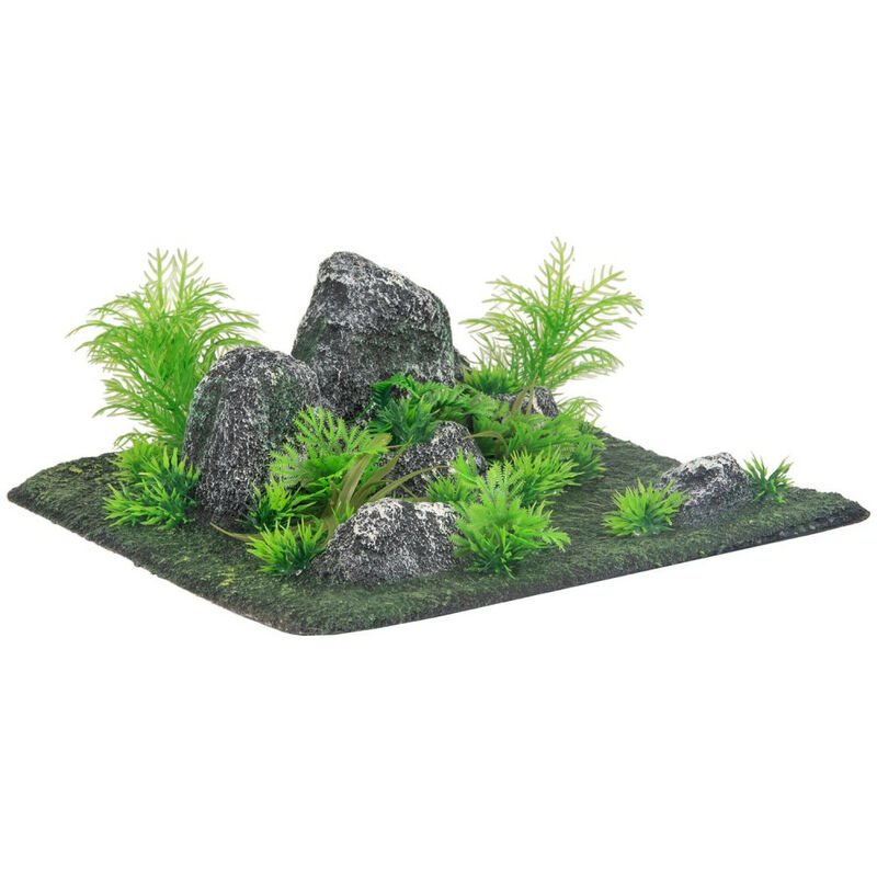 DECORACIÓN CONDROZ GRIS VERDE ROCA PLANTA
