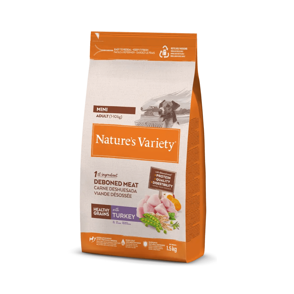 NATURE'S VARIETY MINI ADULT PAVO CON CEREALES 1,5 KGRS