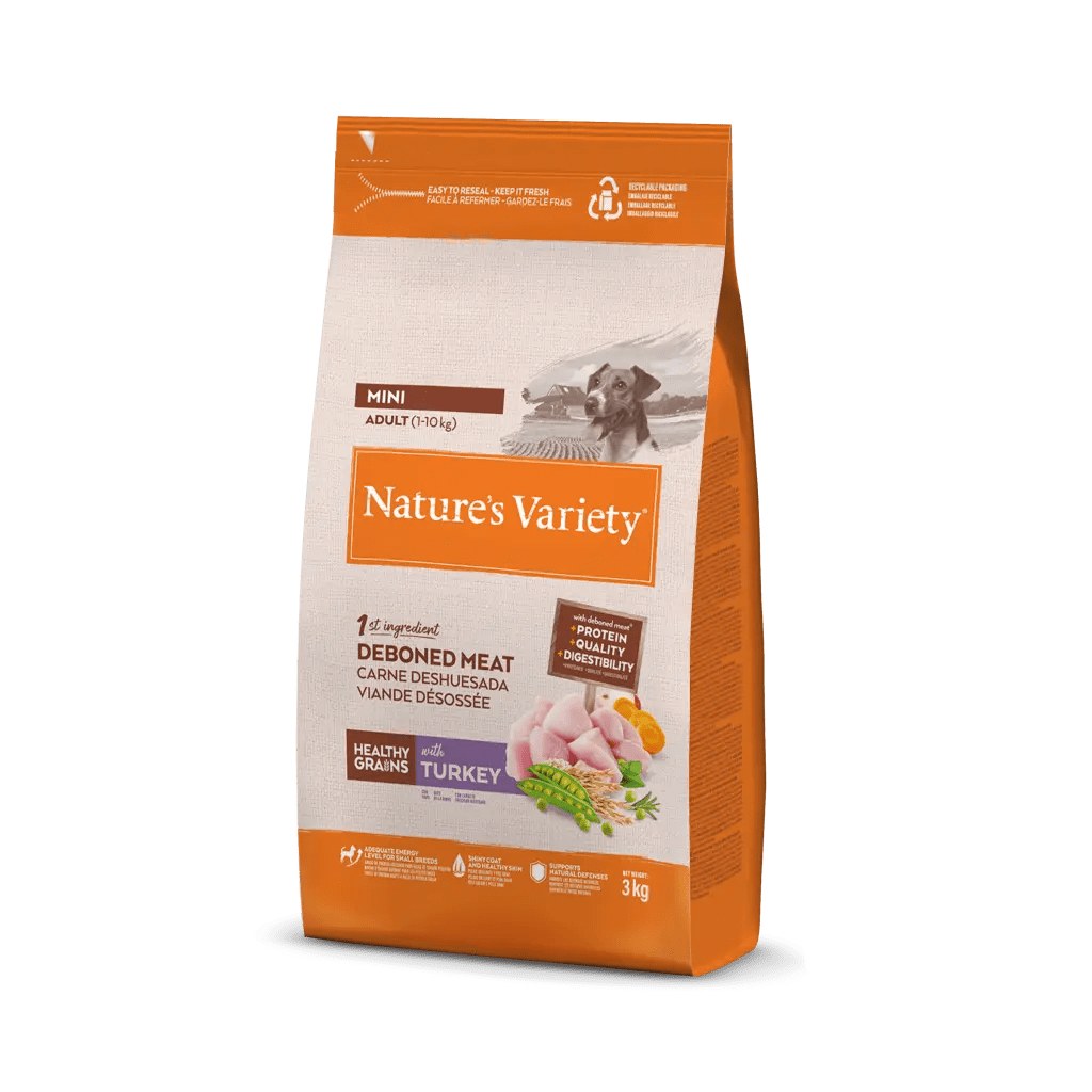 NATURE'S VARIETY MEDIUM ADULT PAVO CON CEREALES 3 KGRS