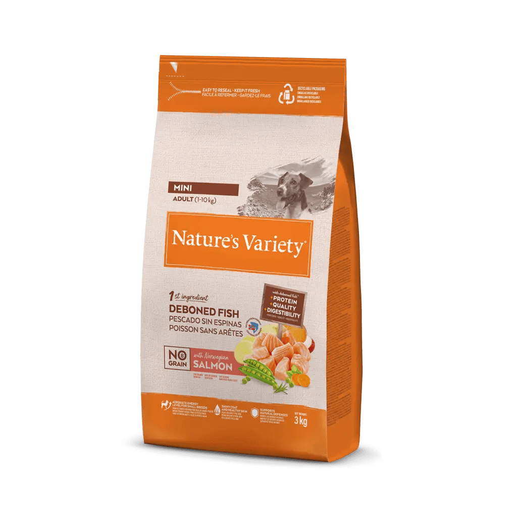NATURE'S VARIETY DOG NO GRAIN MINI SALMON 3 KGRS