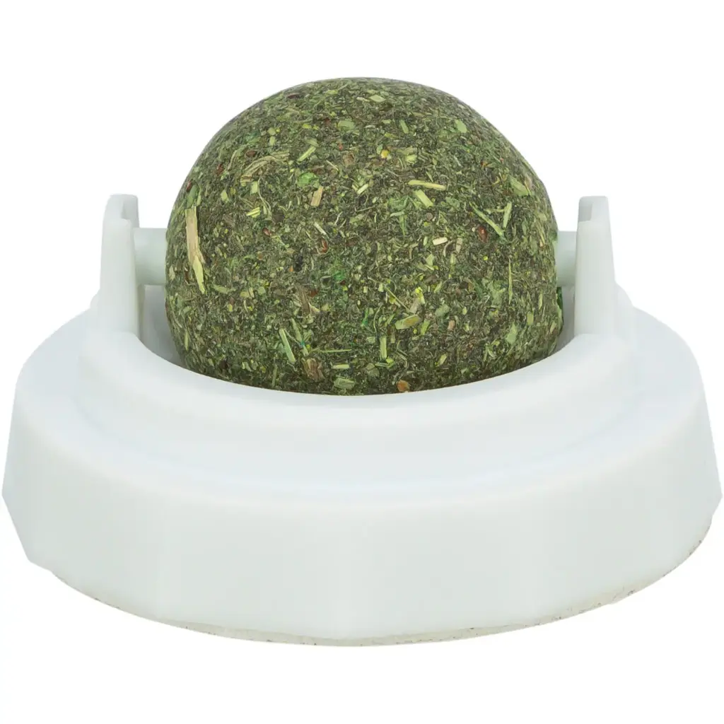 PELOTA CATNIP CON SOPORTE