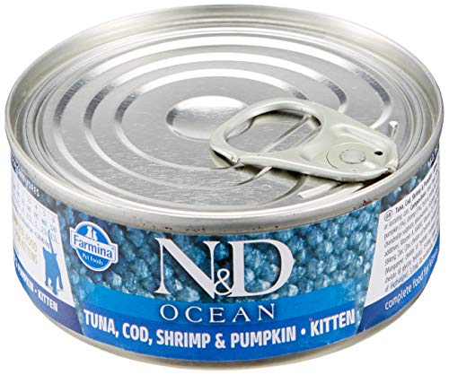 FARMINA ND CAT KITTEN OCEAN ATUN BACALAO CALABAZA 70 GRS
