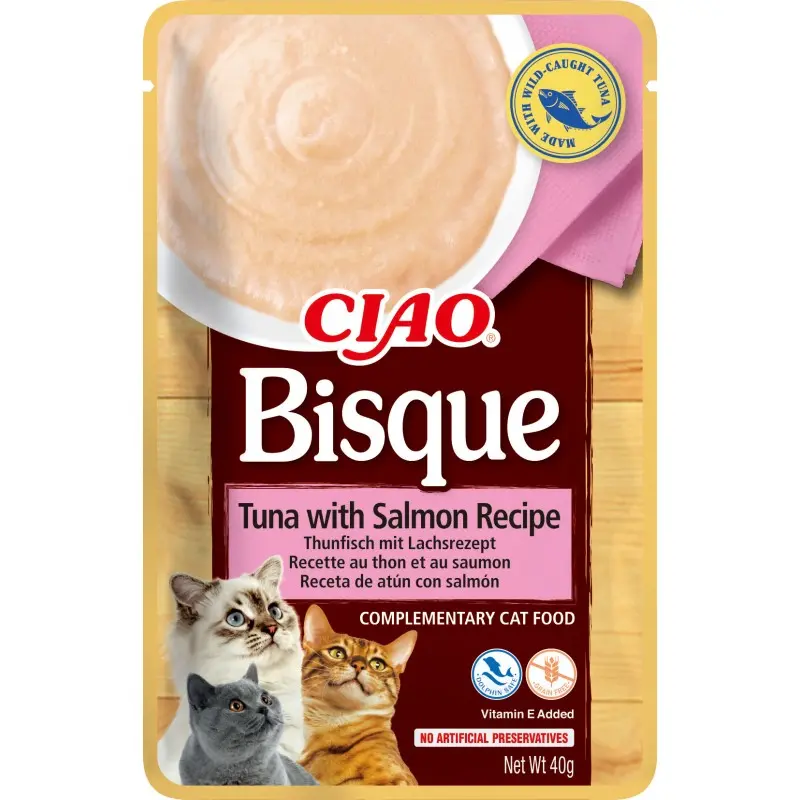 CHURU CAT CHICKEN BISQUE ATÚN CON SALMÓN 40 GRS