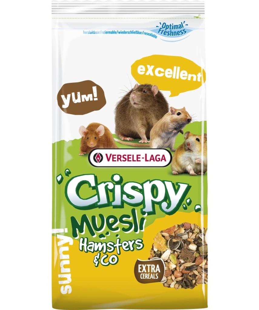 CRISPY MUESLI HAMSTERS Y COBAYAS 400 GRS