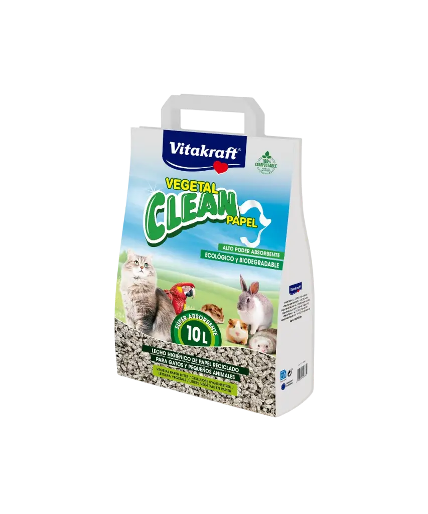 LECHO HIGIENICO PAPEL VEGETAL CLEAN 10 LT