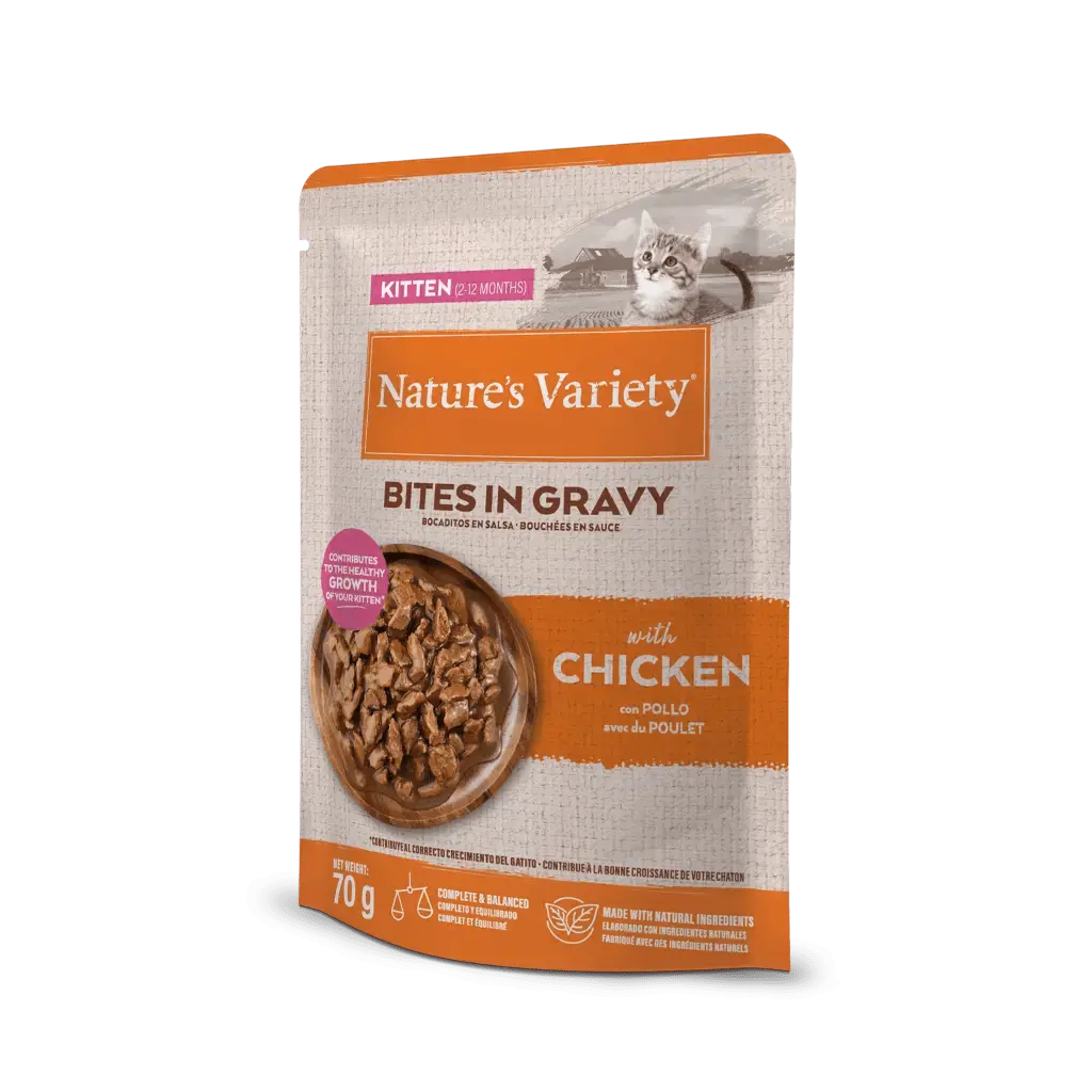 BOCADITOS EN SALSA PARA GATITO CON POLLO