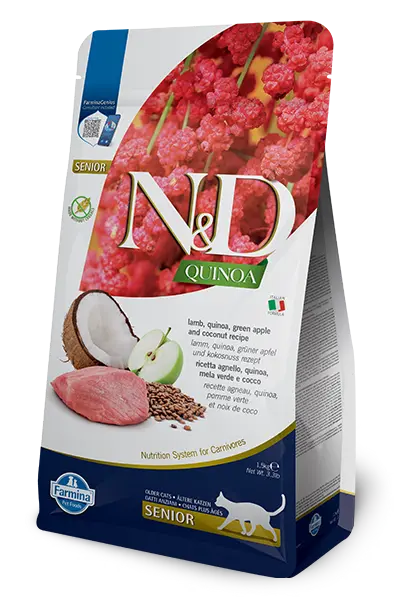 FARMINA ND CAT QUINOA SENIOR CORDERO 300 GRS