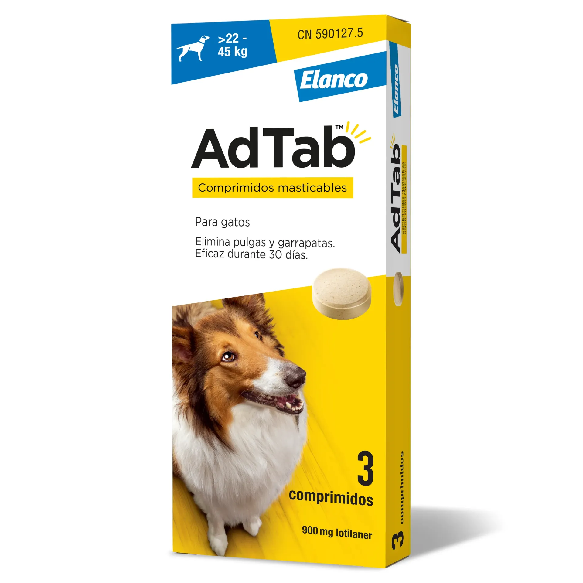 ADTAB PERRO 900MG 22-45KG MASTICABLE 3 CPD