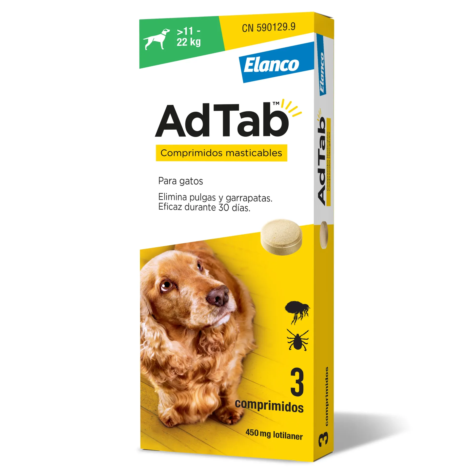 ADTAB PERRO 450MG 11-22KG MASTICABLE 3 CPD