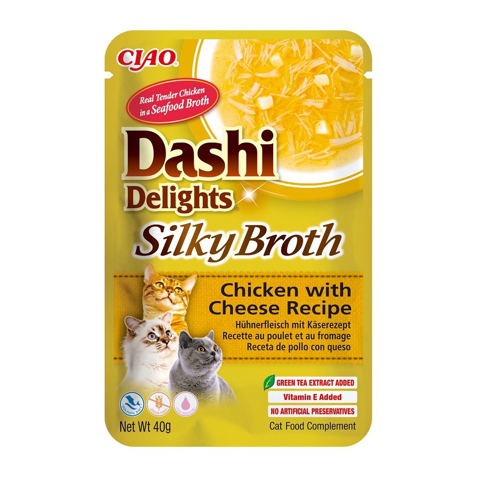 CHURU CAT DASHI DELIGHT SILKY BROTH POLLO CON QUESO 40 GRS