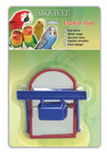 JUGUETE ESPEJO PARA AVES CUADRADO