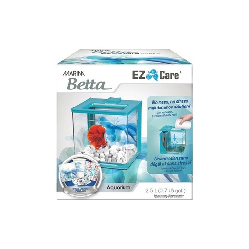 ACUARIO KIT P/BETTAS 2,5 L EZ CARE AZUL