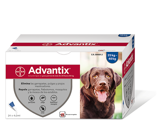 ADVANTIX  (>25 KGRS) 1 PIPETA