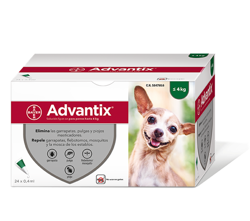 ADVANTIX 0-4 KGRS 0.4 ML 1 PIPETA