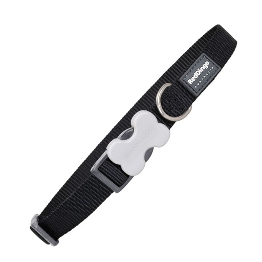 COLLAR PERRO RED DINGO LISO NEGRO 20MM X 31-47 CMS